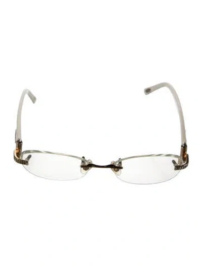 Pre-owned Chopard Square Eyeglasses In Gold