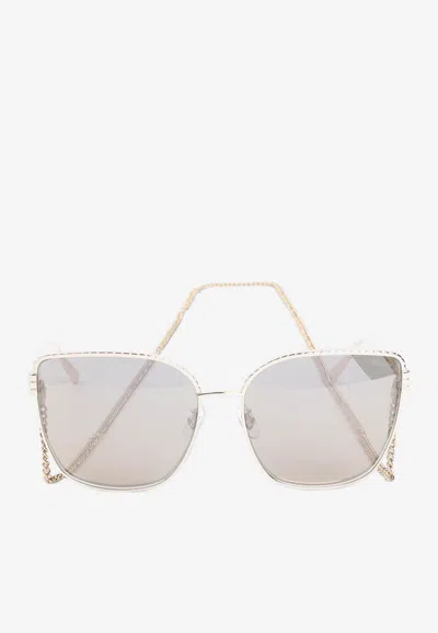 Chopard Square Metal Sunglasses