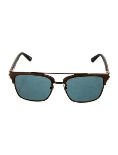 Pre-owned Chopard Square Tinted Sunglasses In Blue/gold