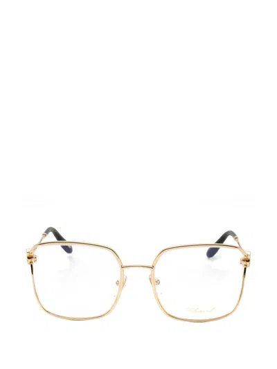 Chopard Square-frame Glasses In Gold