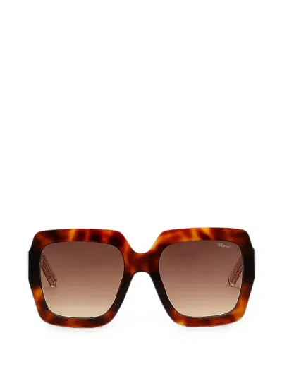 Chopard Square-frame Sunglasses In Brown