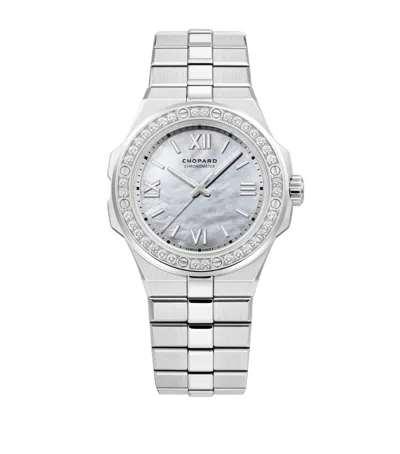 Chopard Stainless Steel And Diamond Alpine Eagle Watch In Silver