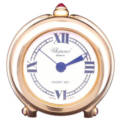 Pre-owned Chopard Stainless Steel Gold Tone Table Desk Alarm Clock,  In Multi