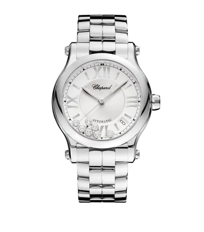 Chopard Stainless Steel Happy Sport Automatic Watch In White