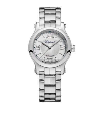 Chopard Stainless Steel Happy Sport Automatic Watch In Metallic