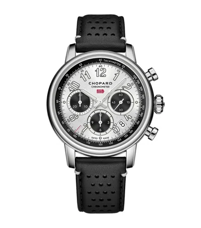 Chopard Stainless Steel Mille Miglia Chronograph Watch In Black
