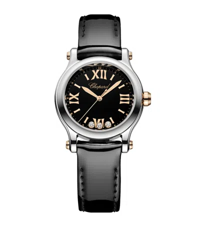 Chopard Stainless Steel, Rose Gold And Diamond Happy Sport Watch