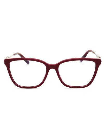 Chopard Stylish Rectangular Women's Eyeglasses In Burgundy