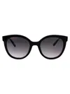 Chopard Geometric Sunglasses Sch405 S 0700 In Black