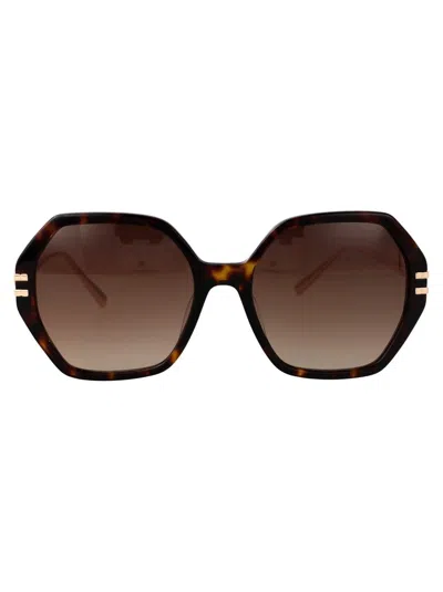 Chopard Butterfly Sunglasses Sch370 M 04 Bl In Havana Scura