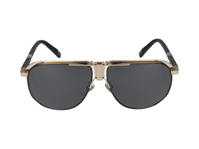 Chopard Sunglasses In Rose' Polished Gold W/parts Polished Black