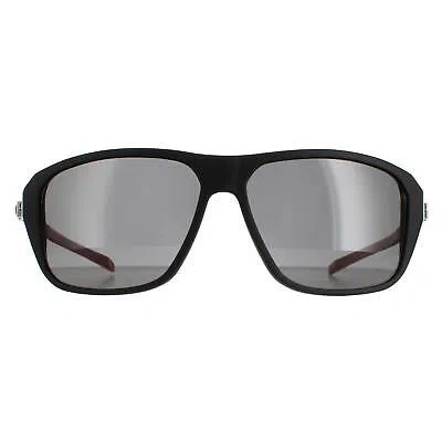 Pre-owned Chopard Sunglasses Sch292 703p Matte Sandblasted Black Smoke Polarized In Gray