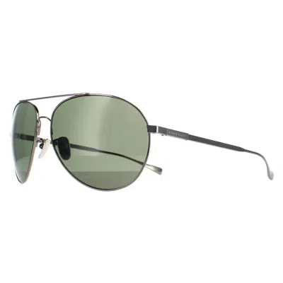Pre-owned Chopard Sunglasses Schd57m 568p Titanium Gunmetal Grey Green Polarized