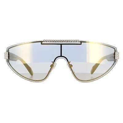 Pre-owned Chopard Sunglasses Schf09s 300g Shiny Rose Gold Smoke Gold Mirror In Grey