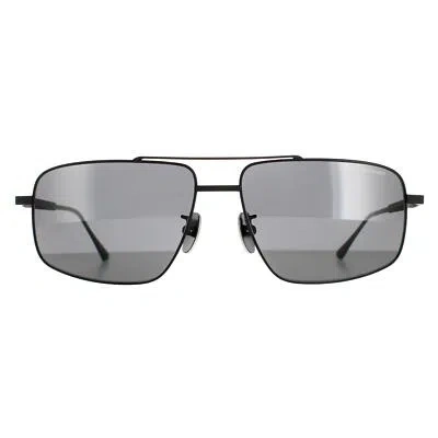 Pre-owned Chopard Sunglasses Schf21m 531p Semi Matte Black Smoke Polarized In Gray
