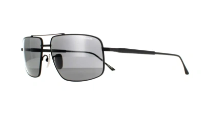 Pre-owned Chopard Sunglasses Schf21m 531p Semi Matte Black Smoke Polarized In Gray