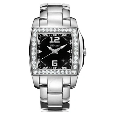 Chopard Two O Ten Black Dial Diamond Bezel Ladies Watch 108464-2004 In Metallic