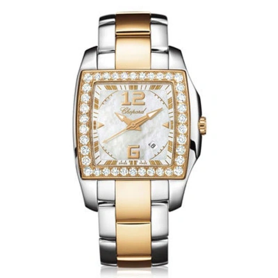 Chopard Two O Ten Mother Of Pearl Dial Diamond Two Tone Ladies Watch 108473-9001 In Gold