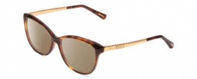 Pre-owned Chopard Vch243s Women Cateye Polarized Sunglasses Tortoise Havana/rose Gold 53mm In Amber Brown Polar
