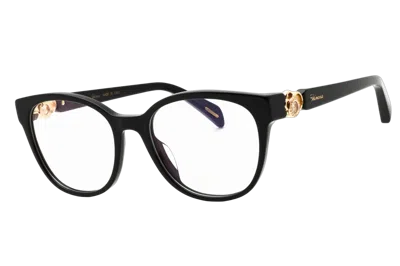 Chopard Vch356s0700 Gold-logo Acetate Eyeglasses In Black