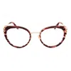 Chopard Ladies Red Cat Eye Eyeglass Frames Vch367v In Multi