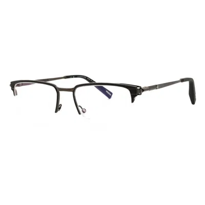 Chopard Vchl20v0k56 Rectangle Semi Rim Metal Eyeglasses In Gray