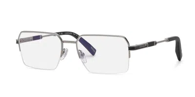 Chopard Vchm37 0508 Men's Glasses Silver Size 57 - Free Lenses - Blue Light Block Available In Gray
