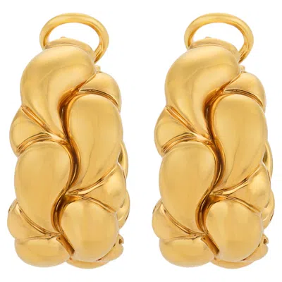 Pre-owned Chopard Vintage 18k Yellow Gold Casmir Earrings