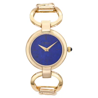 Pre-owned Chopard Vintage 18k Yellow Gold  Lapis Lazuli Dial Watch Ref. 74924