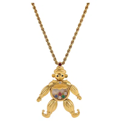 Pre-owned Chopard Vintage 18k Yellow Gold Happy Clown Necklace