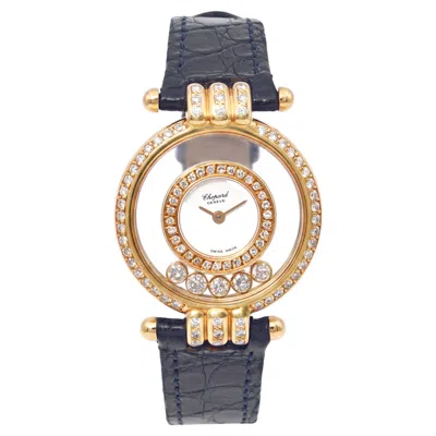 Pre-owned Chopard Vintage 1990s  18k Yellow Gold Happy Diamonds No. 20/5605 Women's Watch