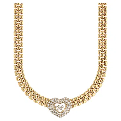 Pre-owned Chopard Vintage  Happy Diamond Heart Necklace Lm In Multiple