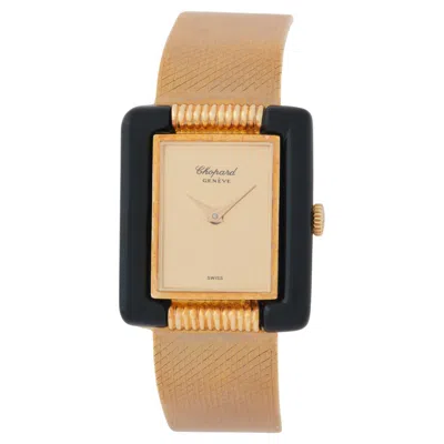 Pre-owned Chopard Vintage  Model 401006 18 Karat Yellow Gold And Onyx
