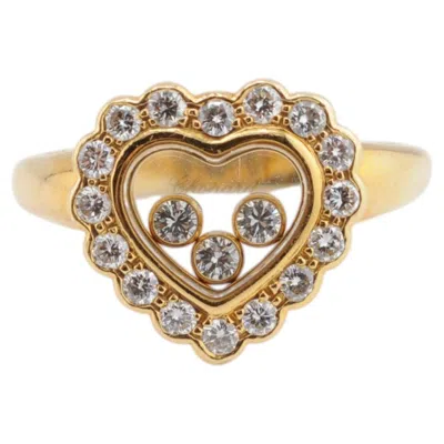 Pre-owned Chopard Vintage Happy Diamonds Heart Ring In 18k Yellow Gold, 7 G