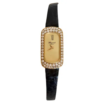 Pre-owned Chopard Watch In 18 Karat Gold Baignoire Model Women's Diamonds Vintage In Multi
