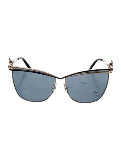 Pre-owned Chopard Wayfarer Tinted Sunglasses In Black