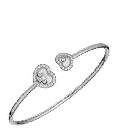 Chopard White Gold And Diamond Happy Diamonds Icons Bangle
