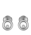 Chopard White Gold And Diamond Happy Diamonds Icons Earrings In Gold