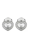 Chopard White Gold And Diamond Happy Diamonds Icons Earrings In Gold