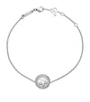 Chopard White Gold And Diamond Happy Diamonds Icons Pavé Bracelet In Gold