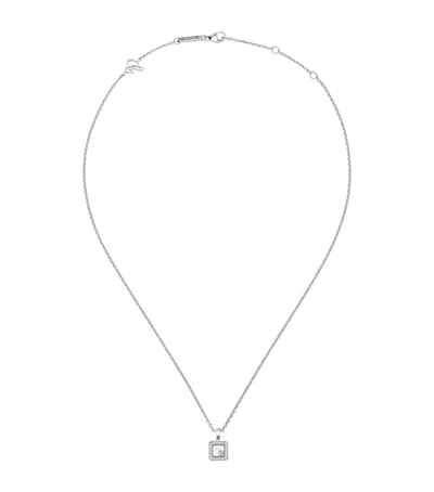 Chopard White Gold And Diamond Happy Diamonds Icons Pendant Necklace In Metallic
