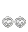 Chopard White Gold And Diamond Happy Diamonds Stud Earrings In Gold