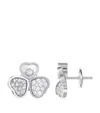 Chopard White Gold And Diamond Happy Hearts Wings Earrings In Gold