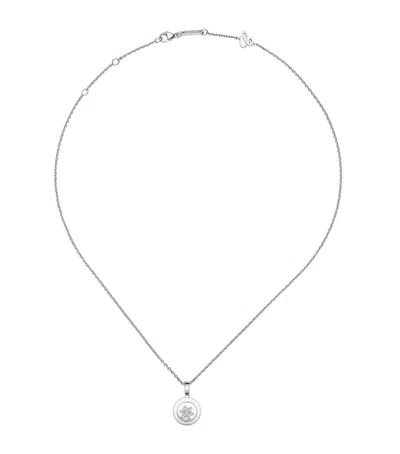 Chopard White Gold And Diamond Happy Snowflakes Pendant Necklace