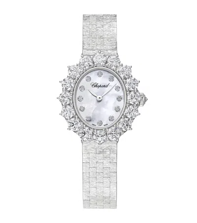 Chopard White Gold And Diamond L'heure Du Diamant Watch In Metallic