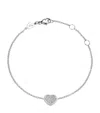 Chopard White Gold And Diamond My Happy Hearts Bracelet In Gold