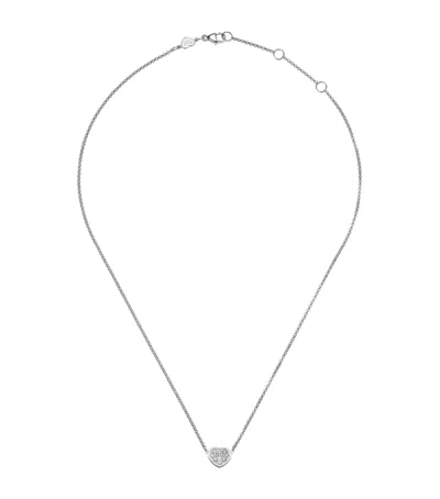 Chopard White Gold And Diamond My Happy Hearts Pendant Necklace