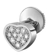 Chopard 18k White Gold  My Happy Hearts Diamond Single Stud Earring In Gold