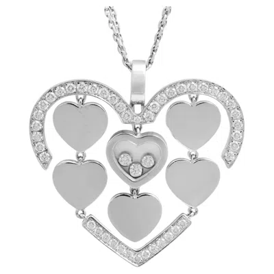 Pre-owned Chopard White Gold Heart, Diamonds Pendant Amore Collection