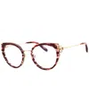 Chopard Ladies Red Cat Eye Eyeglass Frames Vch367v In Brown